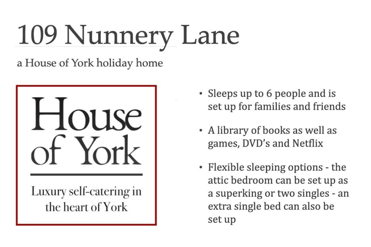 Spencer House & 107 & 109 Nunnery Lane Villa York Buitenkant foto